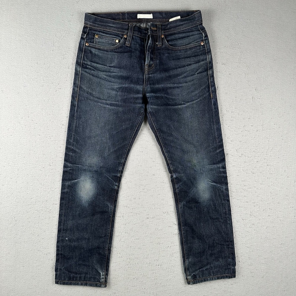 The Unbranded Brand Jeans Men's 29x27 Blue 14.5oz Selvedge‎ Denim Tapered UB201